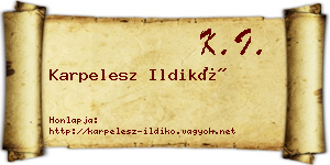 Karpelesz Ildikó névjegykártya